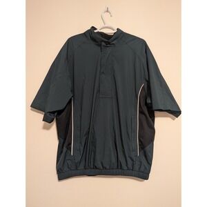 DryJoys By FootJoy Short Sleeve Jacket 1/2 Zip Golf Rain Windbreaker Mens Large